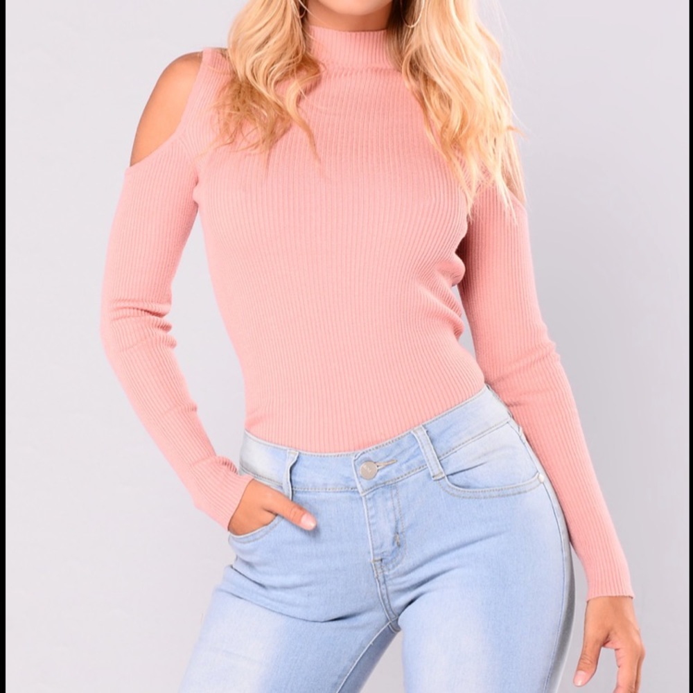 Open shoulder sweater